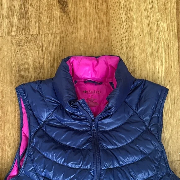 Ideology Blue and Pink Puffer Vest - Picture 3 of 5